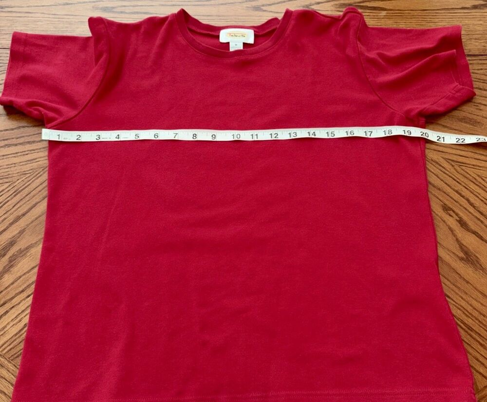 Women's Talbots Short Sleeve T Shirt - Size M - Red